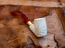 Handmade Astaş Meerschaum Pipes, Floral Patterned, Large, Acrylic Material, With Fitted Case