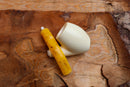Handmade Astaş Meerschaum Pipes,Freehand, Smooth White, Amber Stem, With Leather Case