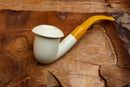 Handmade Astaş Meerschaum Pipes, Calabash Style, Smooth Large, With Fitted Case