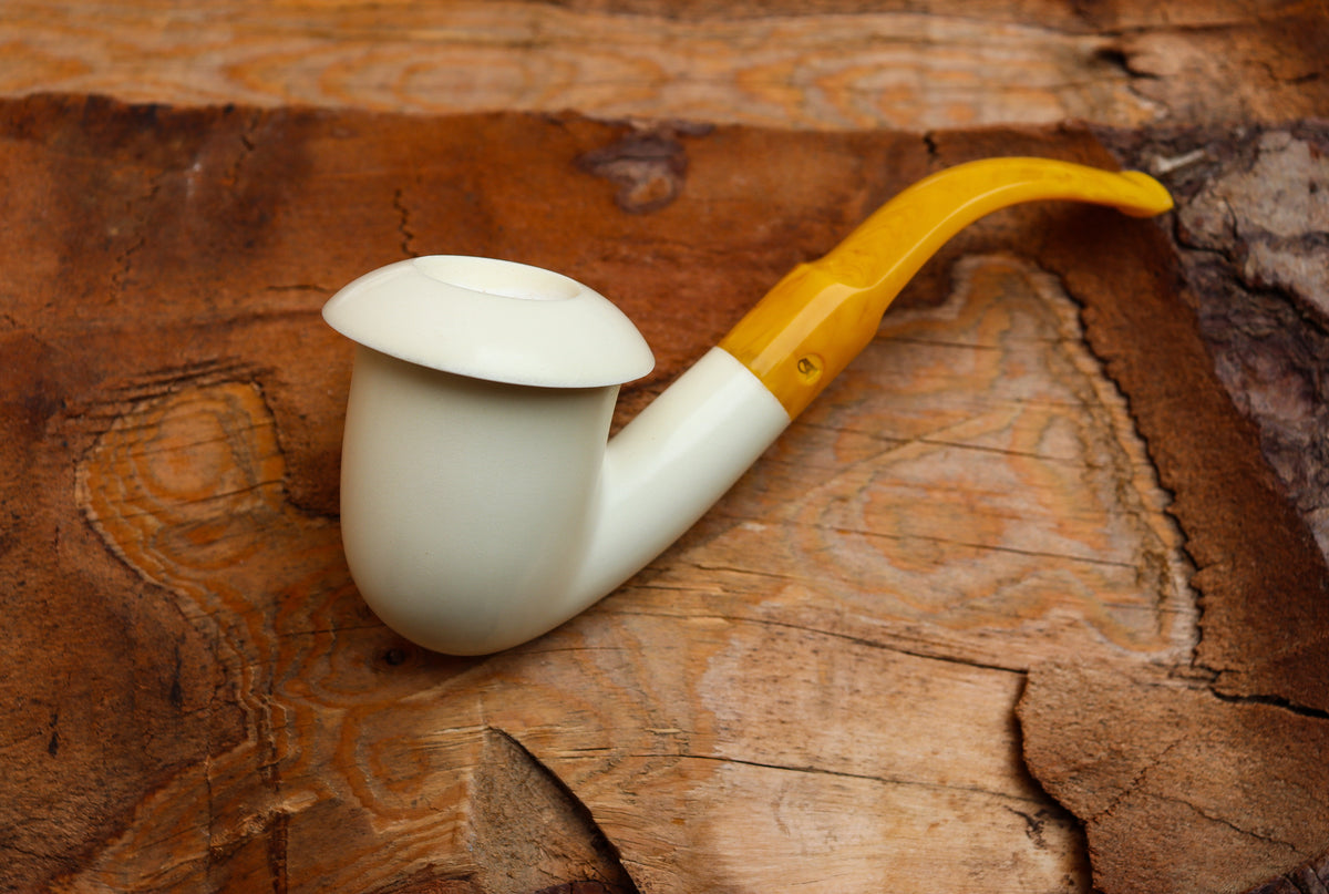 Handmade Astaş Meerschaum Pipes, Calabash Style, Smooth Large, With Fitted Case