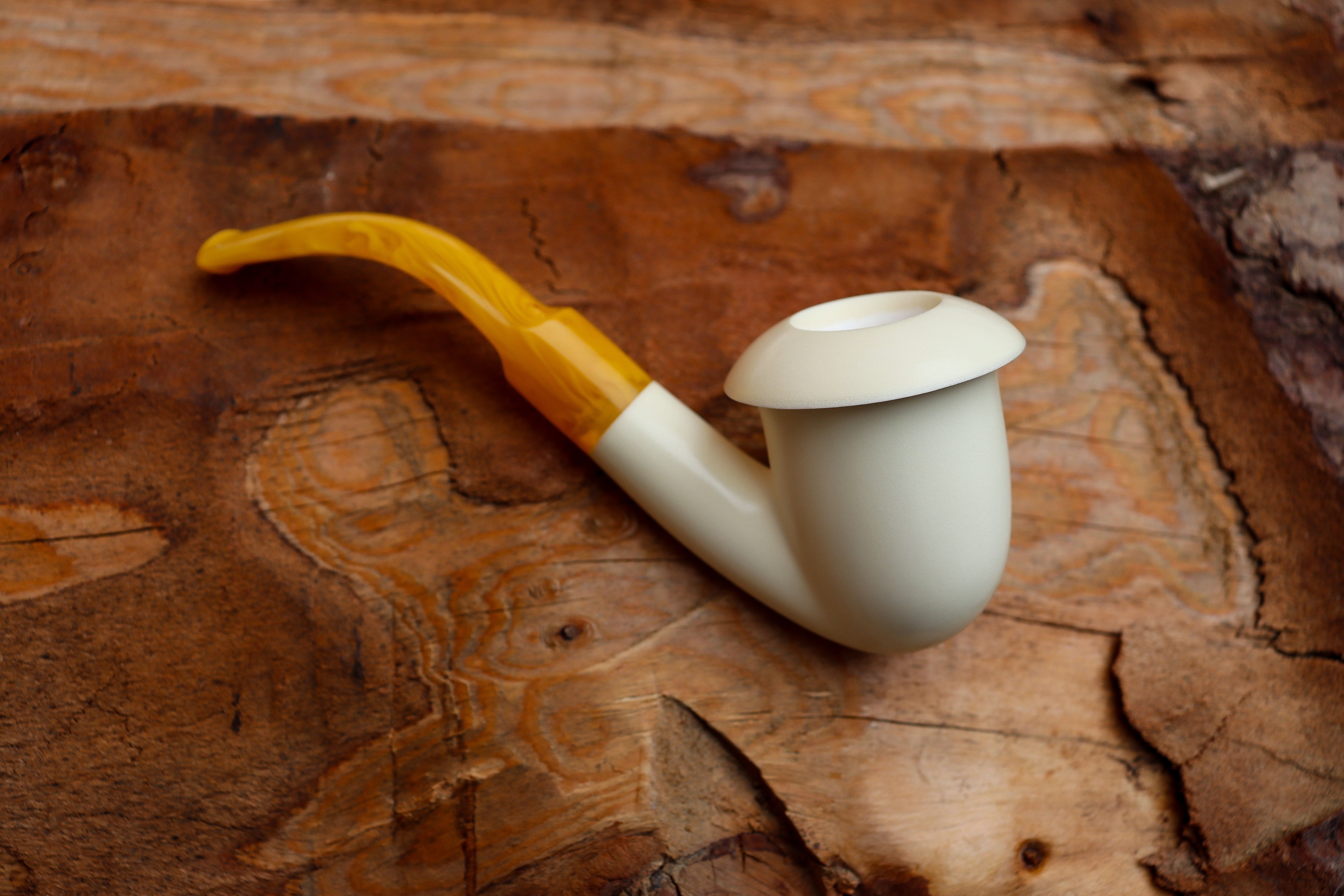 Handmade Astaş Meerschaum Pipes, Calabash Style, Smooth Large, With Fitted Case