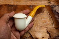 Handmade Astaş Meerschaum Pipes, Calabash Style, Smooth Large, With Fitted Case