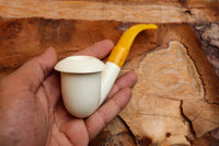 Handmade Astaş Meerschaum Pipes, Calabash Style, Smooth Large, With Fitted Case