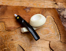 Handmade Squat Bulldog Meerschaum Pipes,  Astaş, Rhodesian, Smooth Carved, With Fitted Case