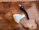 Handmade Panel Meerschaum Pipes, Astaş, Smooth Carved, With Fitted Case