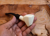 Handmade Panel Meerschaum Pipes, Astaş, Smooth Carved, With Fitted Case