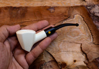 Handmade Panel Meerschaum Pipes, Astaş, Smooth Carved, With Fitted Case
