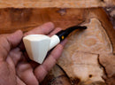 Handmade Panel Meerschaum Pipes, Astaş, Smooth Carved, With Fitted Case