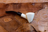 Handmade Panel Meerschaum Pipes, Astaş, Smooth Carved, With Fitted Case