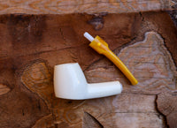 Astaş Meerschaum Pipes, Handmade, Freehand, Smooth Carved, With Fitted Case