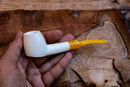 Astaş Meerschaum Pipes, Handmade, Freehand, Smooth Carved, With Fitted Case