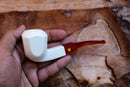Panel Meerschaum Pipes, Astaş, Panel, Acrylic Stem, Smooth Carved, With Fitted Case