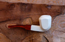Panel Meerschaum Pipes, Astaş, Panel, Acrylic Stem, Smooth Carved, With Fitted Case