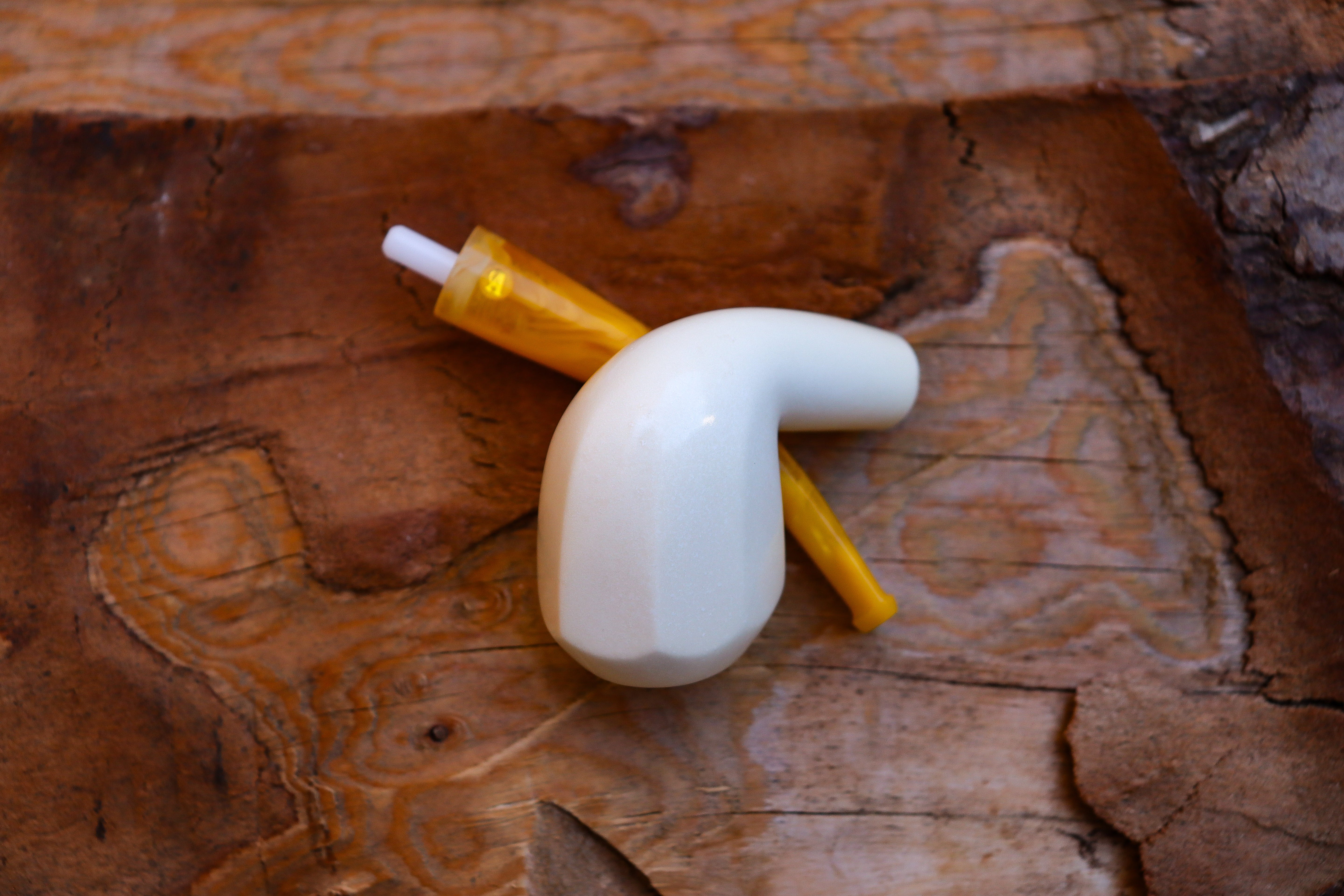 Handmade Astaş Meerschaum Pipes, Panel White,Smooth Carved, Large Size , Fitted Case
