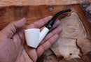 Handmade Astaş Meerschaum Pipes, Freehand, Smooth Carved, With Fitted Case