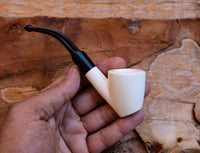 Handmade Astaş Meerschaum Pipes, Freehand, Smooth Carved, With Fitted Case