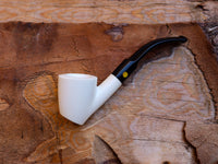 Handmade Astaş Meerschaum Pipes, Freehand, Smooth Carved, With Fitted Case