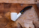 Handmade Astaş Meerschaum Pipes, Freehand, Smooth Carved, With Fitted Case
