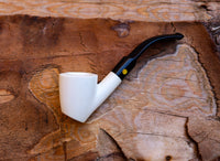 Handmade Astaş Meerschaum Pipes, Freehand, Smooth Carved, With Fitted Case