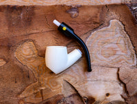 Handmade Astaş Meerschaum Pipes, Freehand, Smooth Carved, With Fitted Case