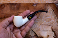 Handmade Astaş Meerschaum Pipes, Freehand, Smooth Carved, With Fitted Case