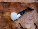 Handmade Astaş Meerschaum Pipes, Freehand, Smooth Carved, With Fitted Case