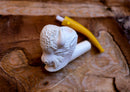 Handmade Astaş Meerschaum Pipes, Buffalo, Large Size, With Fitted Case