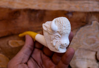 Handmade Astaş Meerschaum Pipes, Buffalo, Large Size, With Fitted Case