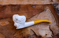 Handmade Astaş Meerschaum Pipes, Buffalo, Large Size, With Fitted Case