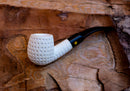 Handmade Freehand Meerschaum Pipes, Astaş, Latticed Carved, Large, With Fitted Case
