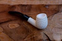 Handmade Freehand Meerschaum Pipes, Astaş, Latticed Carved, Large, With Fitted Case