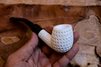 Handmade Freehand Meerschaum Pipes, Astaş, Latticed Carved, Large, With Fitted Case