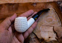 Handmade Freehand Meerschaum Pipes, Astaş, Latticed Carved, Large, With Fitted Case
