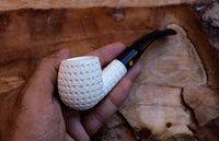 Handmade Freehand Meerschaum Pipes, Astaş, Latticed Carved, Large, With Fitted Case