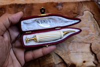 Handmade Astaş Meerschaum Pipes, Tamper, White, With Fitted Case