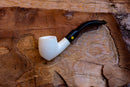 Handmade Astaş Meerschaum Pipes, Freehand, Smooth Carved, With Fitted Case
