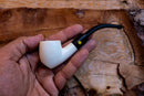 Handmade Astaş Meerschaum Pipes, Freehand, Smooth Carved, With Fitted Case