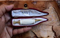 Handmade Tamper Meerschaum Pipes, Astaş, White, With Fitted Case