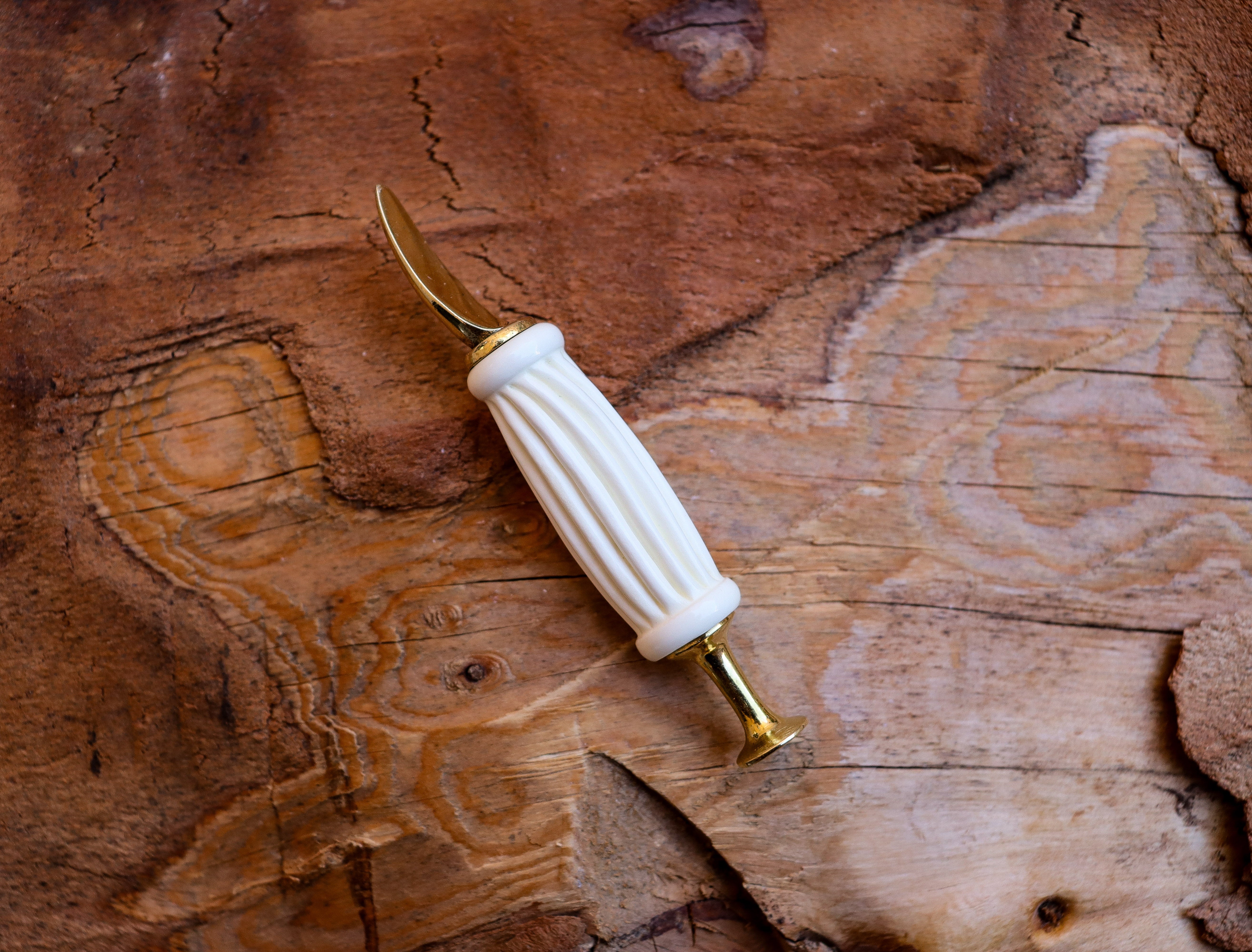 Handmade Tamper Meerschaum Pipes, Astaş, White, With Fitted Case