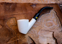 Handmade Astaş Meerschaum Pipes, Freehand, Smooth Carved, With Fitted Case
