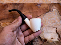 Handmade Astaş Meerschaum Pipes, Freehand, Smooth Carved, With Fitted Case