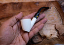Handmade Astaş Meerschaum Pipes, Freehand, Smooth Carved, With Fitted Case
