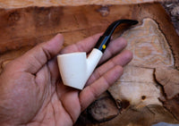 Handmade Astaş Meerschaum Pipes, Freehand, Smooth Carved, With Fitted Case