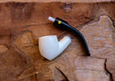 Handmade Astaş Meerschaum Pipes, Freehand, Smooth Carved, With Fitted Case