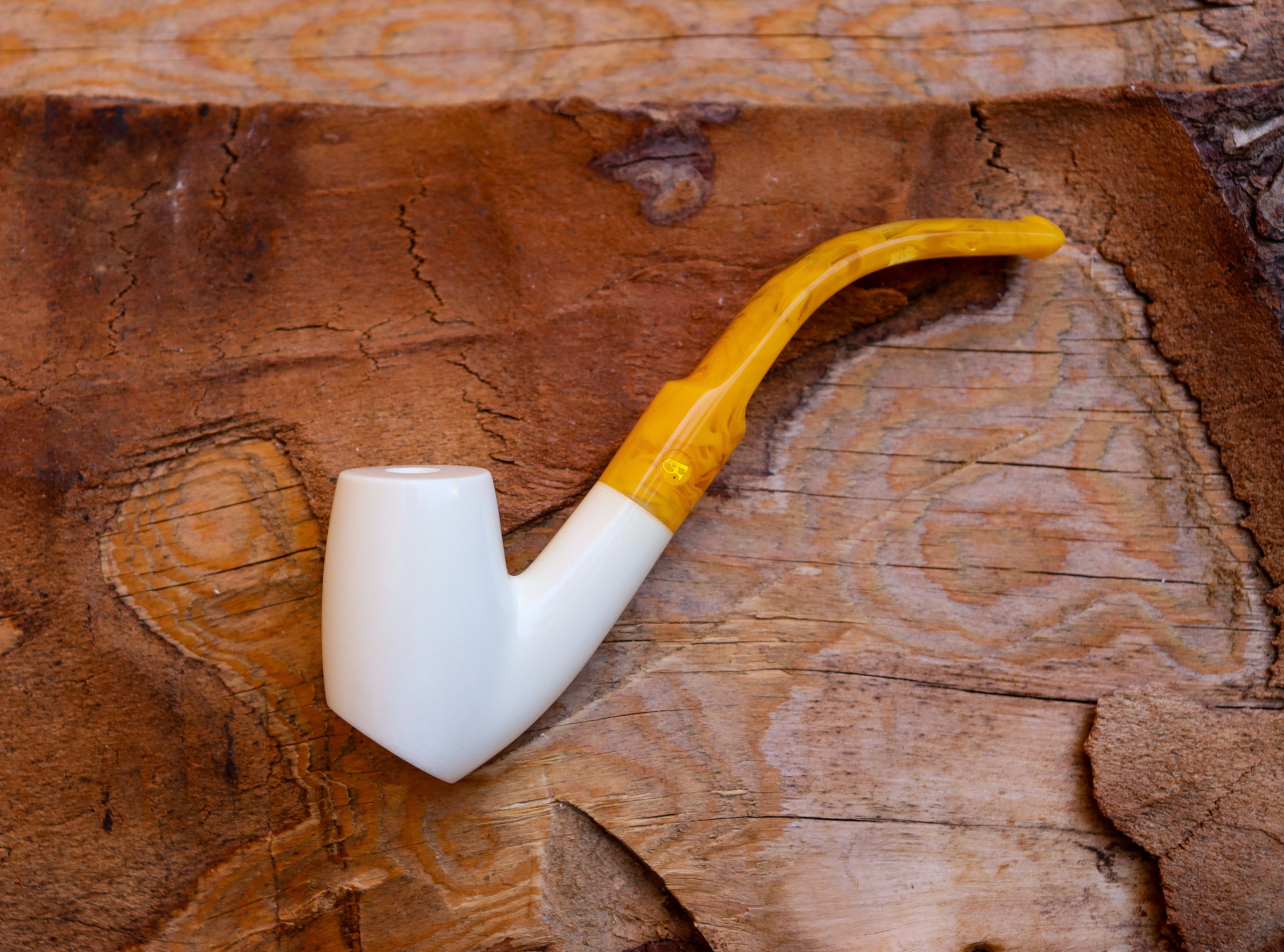 Handmade Cigarette Holder Meerschaum Pipes, Astaş, Freehand, Smooth Carved, With Fitted Case