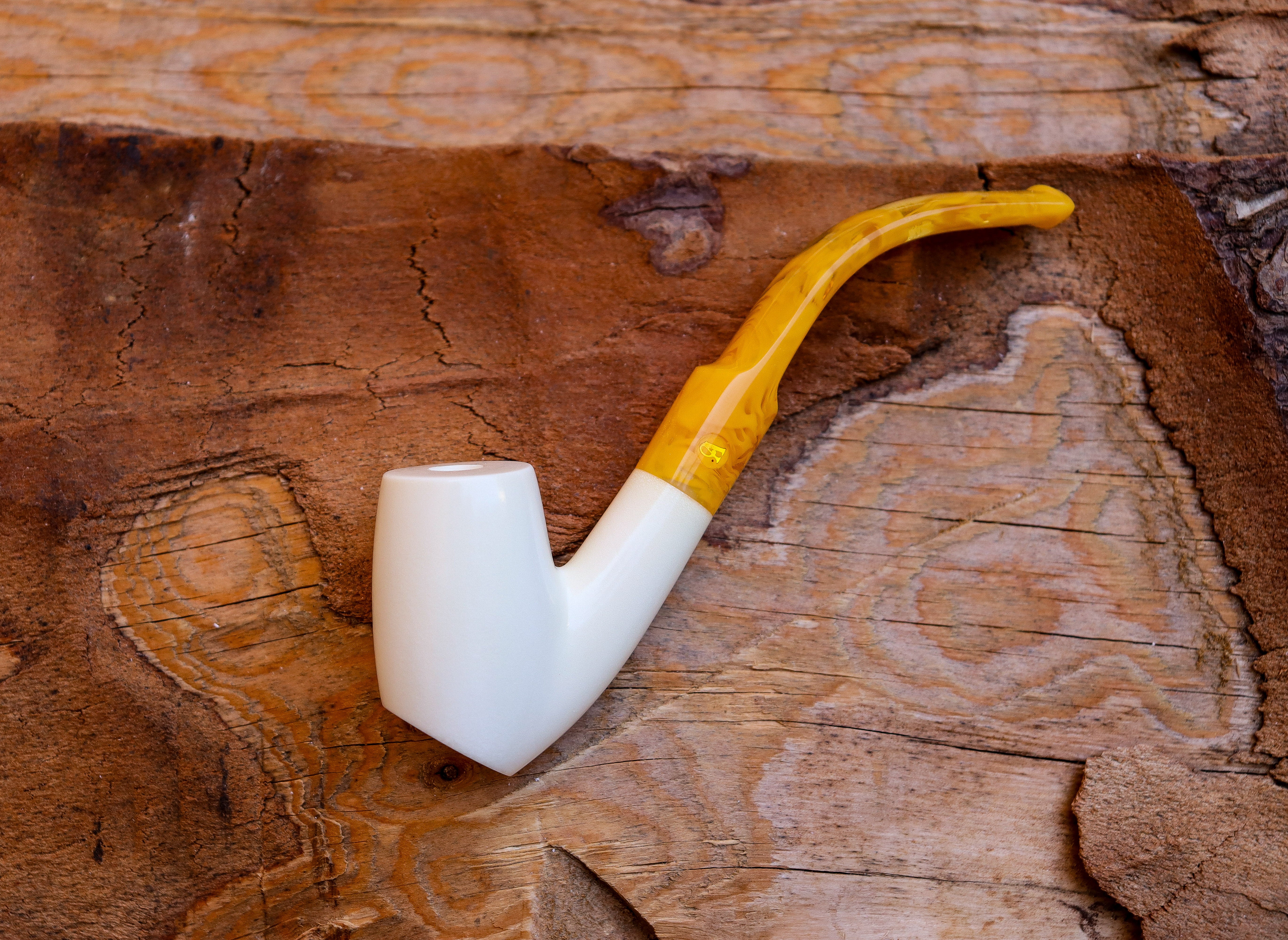 Handmade Cigarette Holder Meerschaum Pipes, Astaş, Freehand, Smooth Carved, With Fitted Case