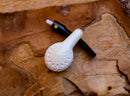 Handmade Astaş Meerschaum Pipes, Sqaut Tomato, Lattice Carved, With Fitted Case