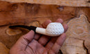 Handmade Astaş Meerschaum Pipes, Sqaut Tomato, Lattice Carved, With Fitted Case