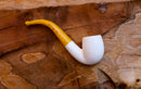 Handmade Astaş Meerschaum Pipes, Lee Van Cleef, Rustic Carved, With Fitted Case