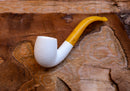 Handmade Astaş Meerschaum Pipes, Lee Van Cleef, Rustic Carved, With Fitted Case